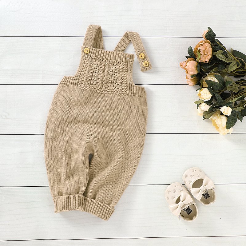 Newly Designed Baby Clothing Set Freely Collocation Solid Color Baby Knitted Coat Romper Hat 3pcs Suit For Boy Girl