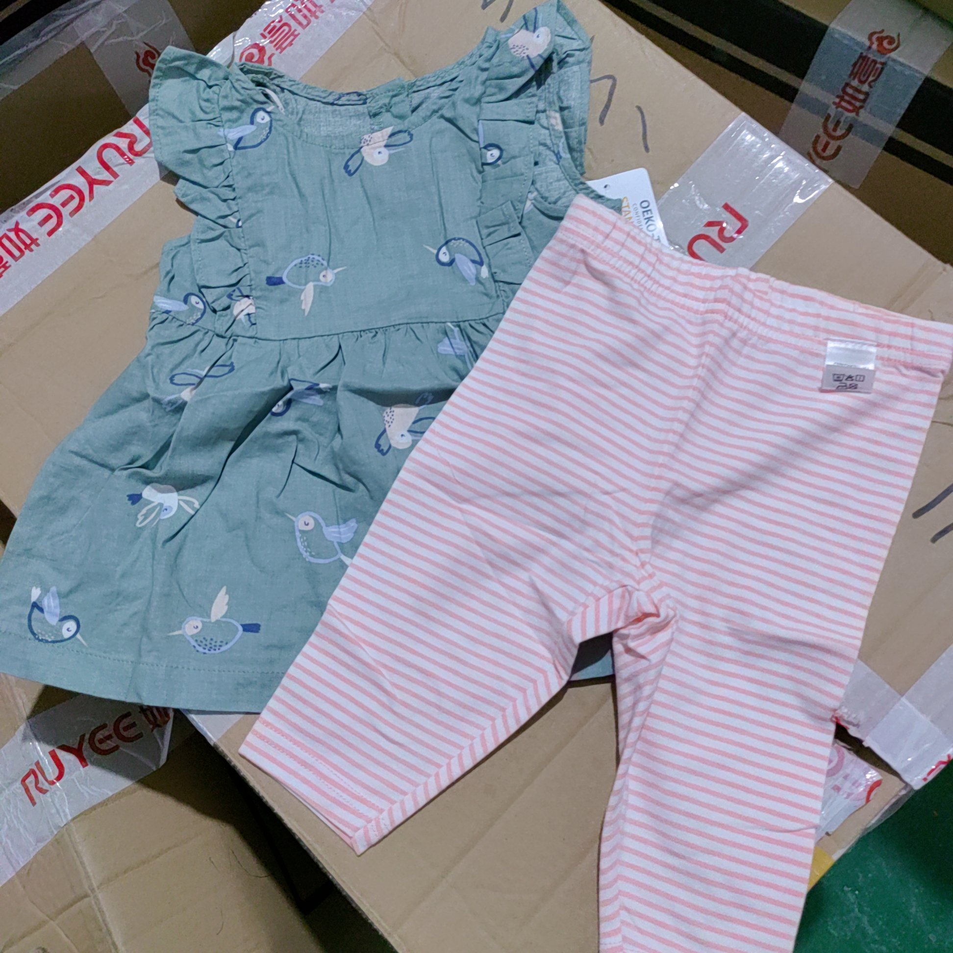 Brand new wholesale Apparel stock new born baby clothes summer baby Clothing Sets