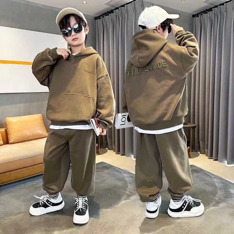 Trendy Boys Clothing Sets Long Sleeve Kids Sweatsuits Hoodies Tops pants 2 Piece Boy's Tracksuits Sets Wholesale Price
