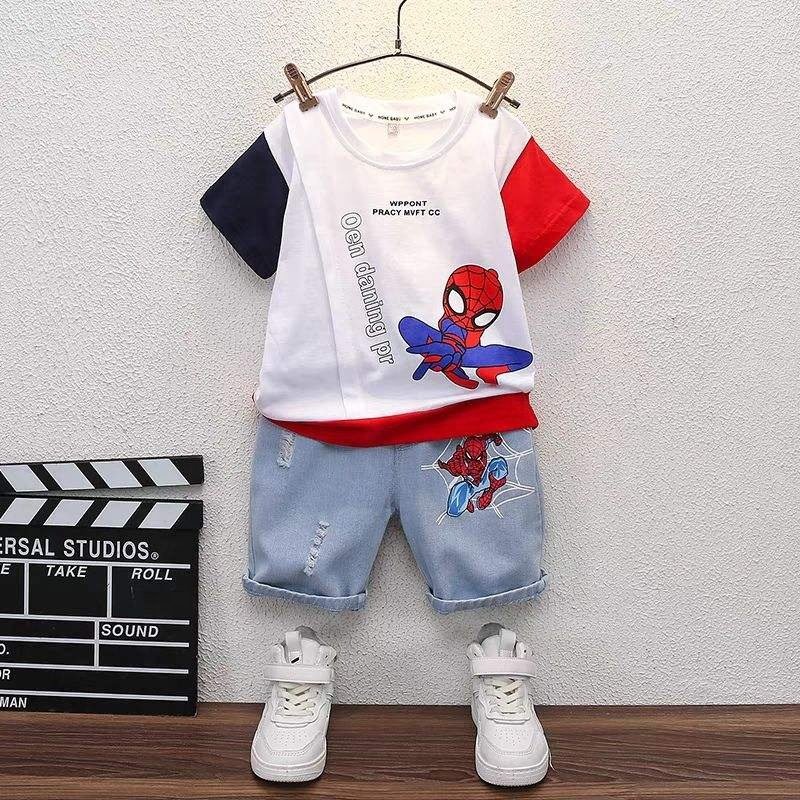 Quality korean style infant clothing summer cool kids clothes baby boys clothing sets