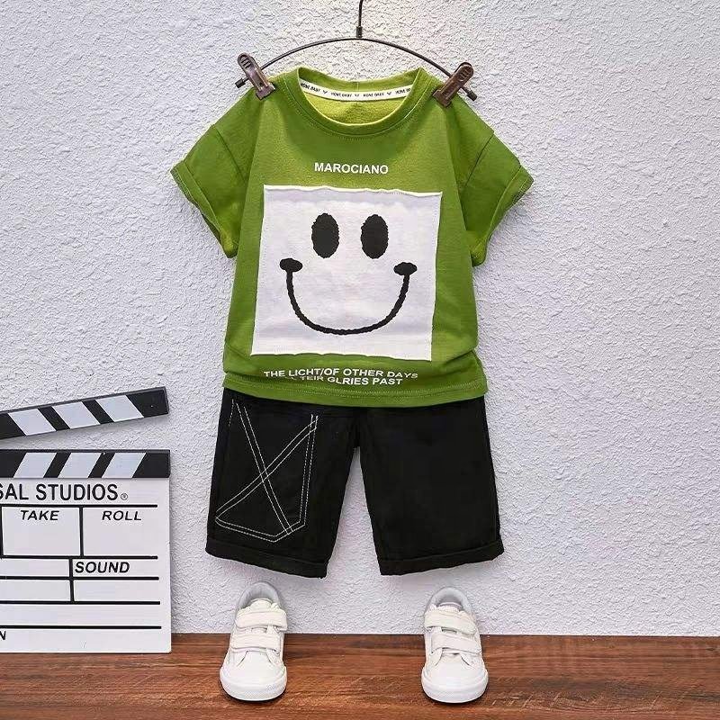 Quality korean style infant clothing summer cool kids clothes baby boys clothing sets
