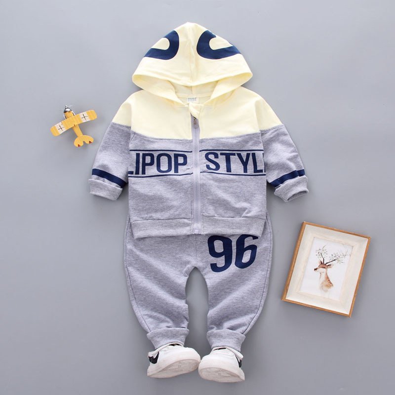 2024 Autumn New Arrival Fashion 1-3 Years Baby Clothes Set Casual Long Sleeve Sweater Sets with Solid Pattern Short Sleeves
