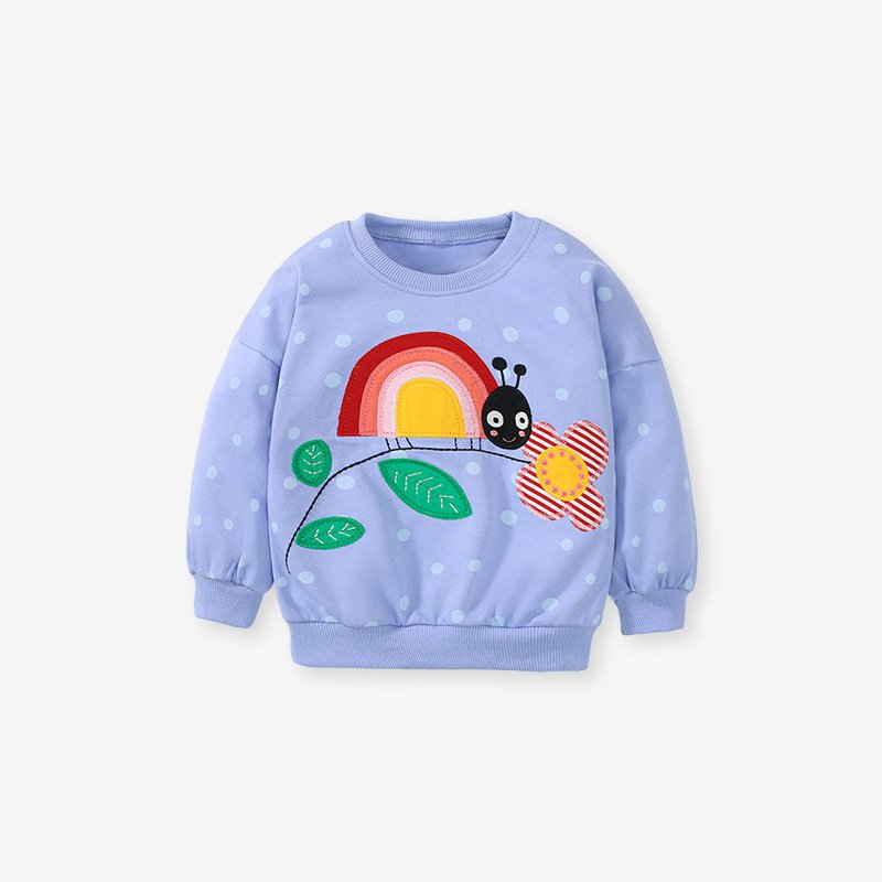 Cute Long Sleeve Two-Piece Children Suit Sets Soft Cotton with Cartoon Pattern Assorted Colors for Girls Spring Season Wholesale