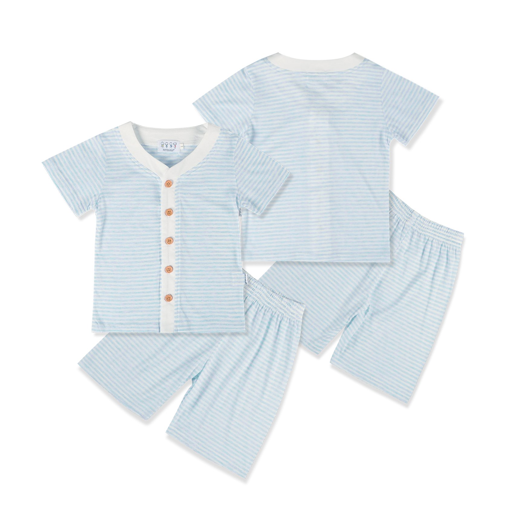 Hot Selling Organic Baby Clothes Casual Baby Sets Two Piece Comfortable Boys Clothing Sets Organic Cotton Short Solid Support