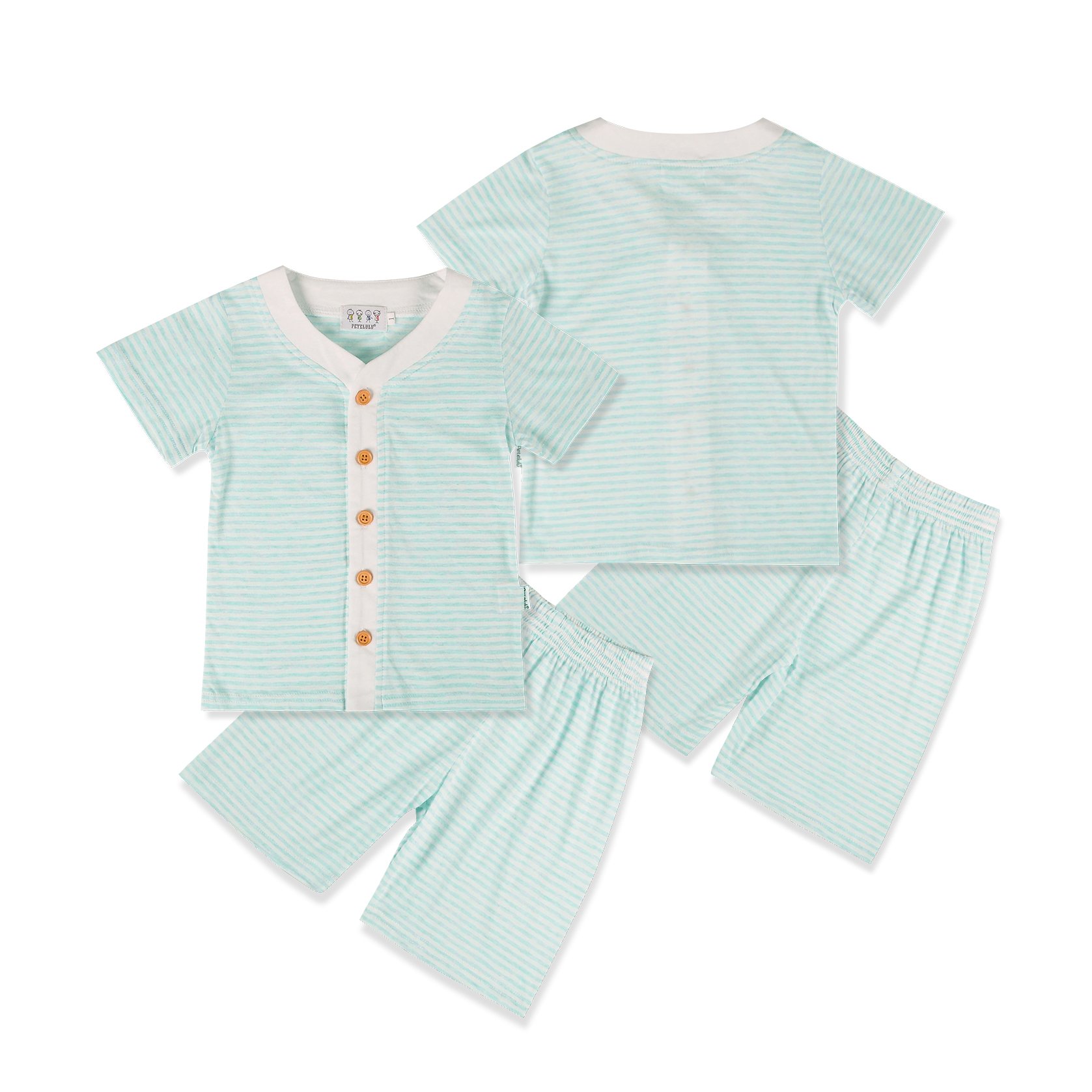 Hot Selling Organic Baby Clothes Casual Baby Sets Two Piece Comfortable Boys Clothing Sets Organic Cotton Short Solid Support