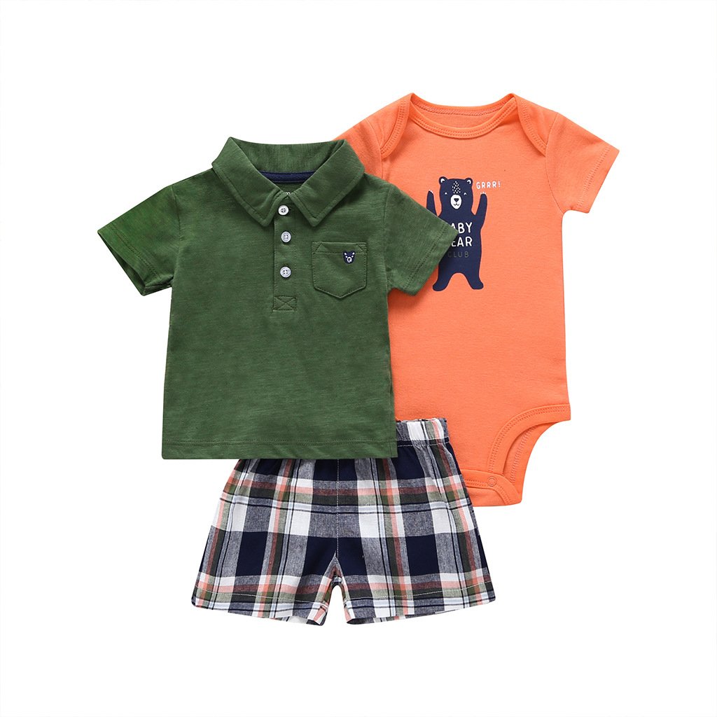 Best Selling Online Wholesale Shop Summer Boy's Cotton Printed For Baby Toddler Clothing Sets