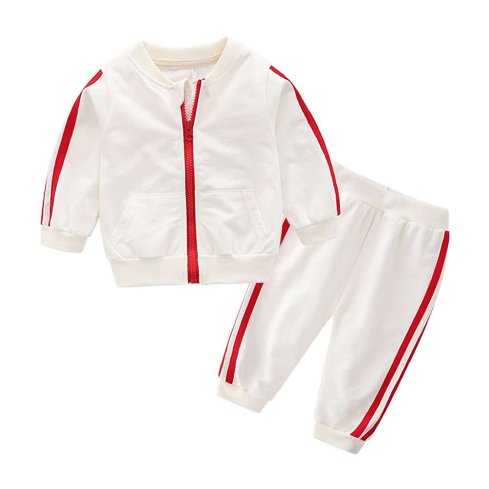 European and American Children's Two-Piece Set Autumn Zipper Coat and Sports Vest with Short Sleeves for Foreign Trade