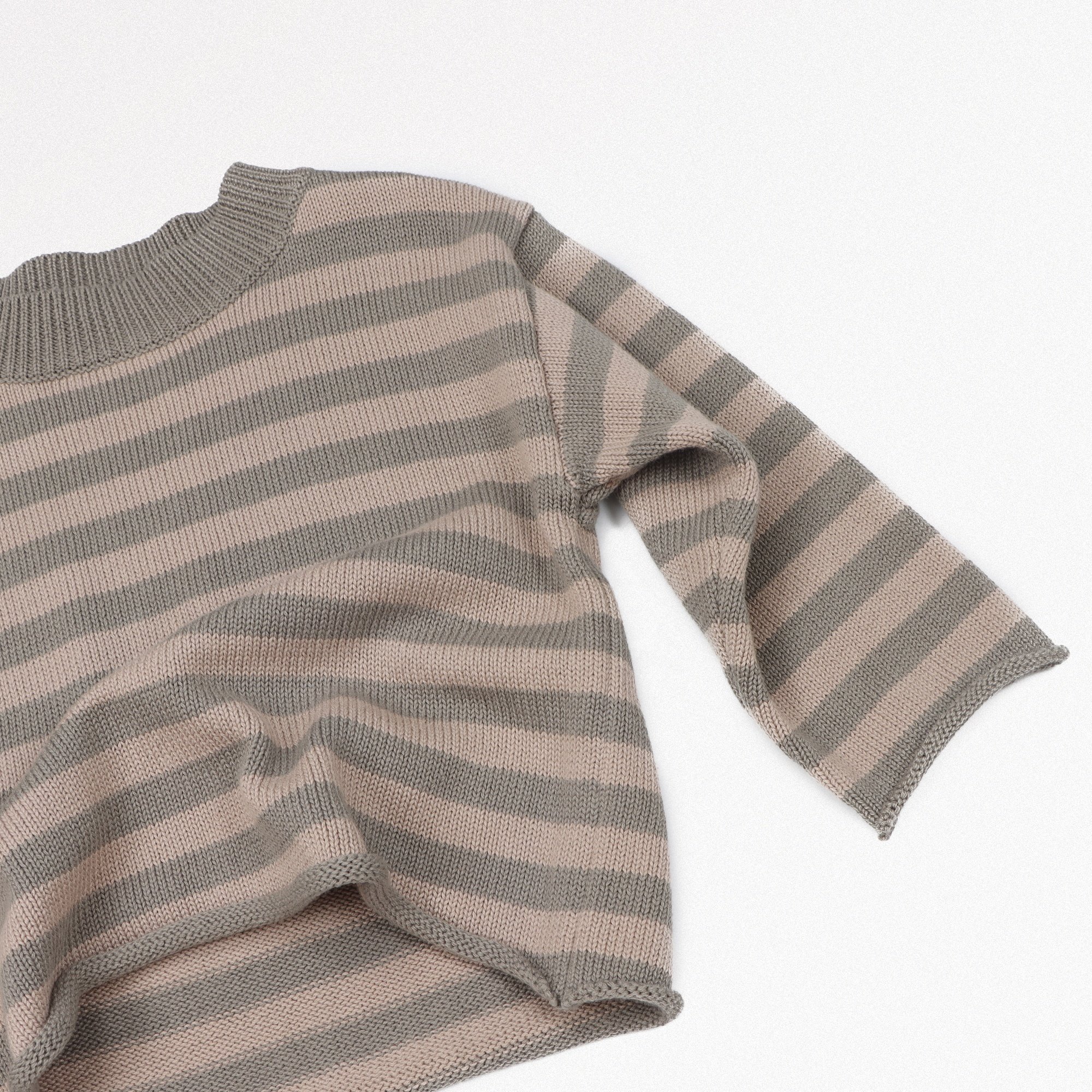 New Arrival Unisex 100% Cotton Long Sleeves Striped Chunky Baby Knitted Sweater Set Kids Knit Clothes Set Baby Clothing