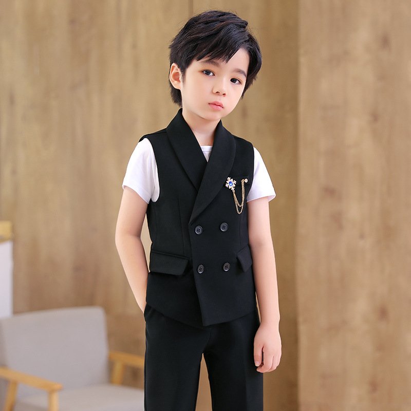Boys Clothing Sets Springs Autumn New Kids Boys Sleeveless vest Tops+Suspender Pants Casual Clothes Outfit