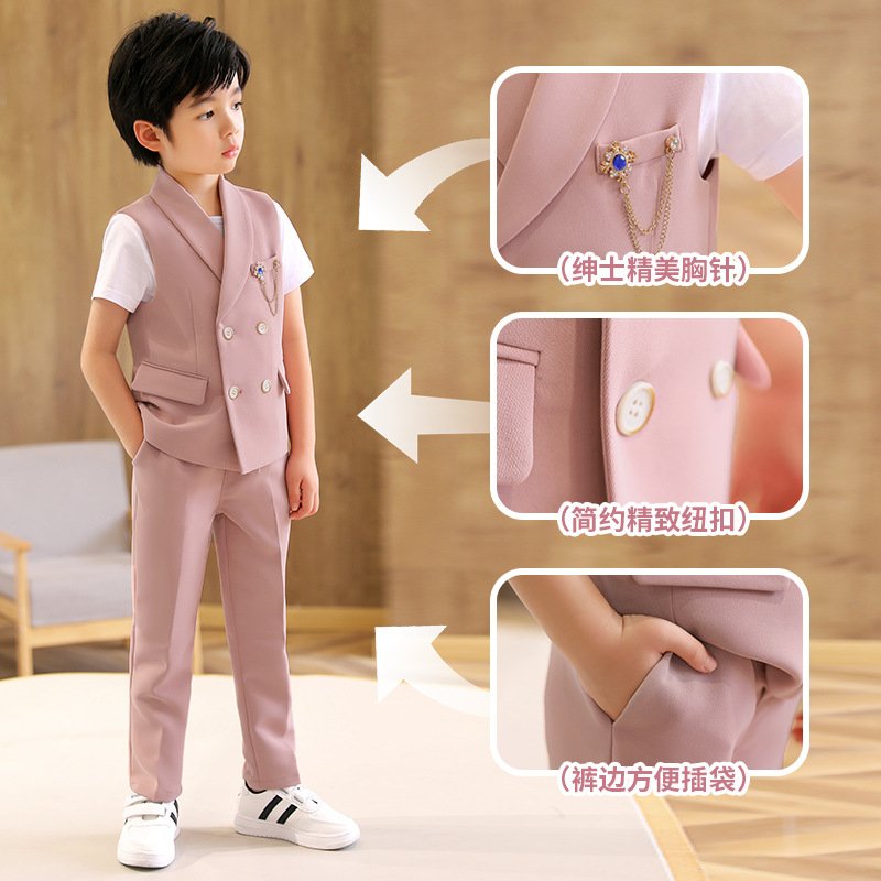 Boys Clothing Sets Springs Autumn New Kids Boys Sleeveless vest Tops+Suspender Pants Casual Clothes Outfit