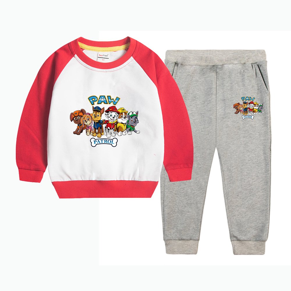 kids clothes boys Adorable Cartoon Prints with Long-Sleeve T-Shirts & Pants in Multiple Colors & Sizes boys kids clothing sets
