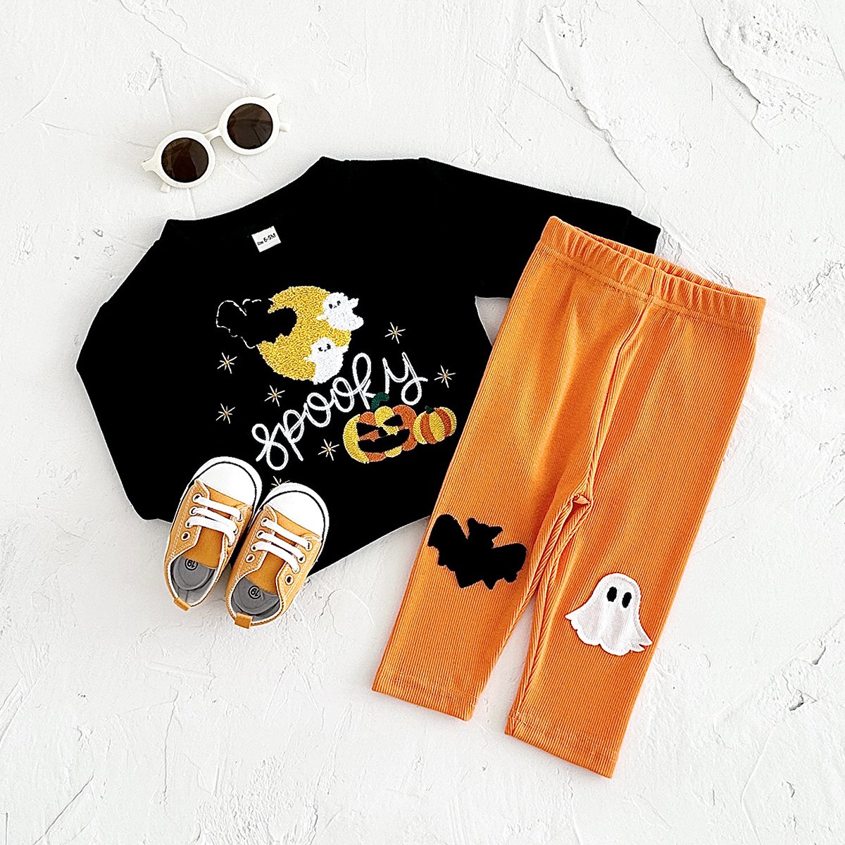 Halloween Newborn Knit Long Sleeve High Quality Clothes Infant Cotton Sets 2pcs Baby Cartoon Clothes Suit