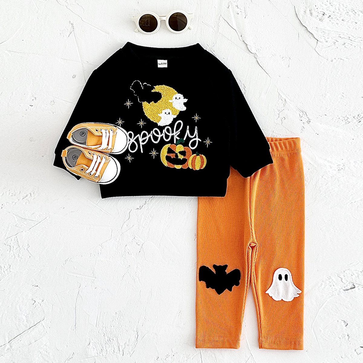 Halloween Newborn Knit Long Sleeve High Quality Clothes Infant Cotton Sets 2pcs Baby Cartoon Clothes Suit