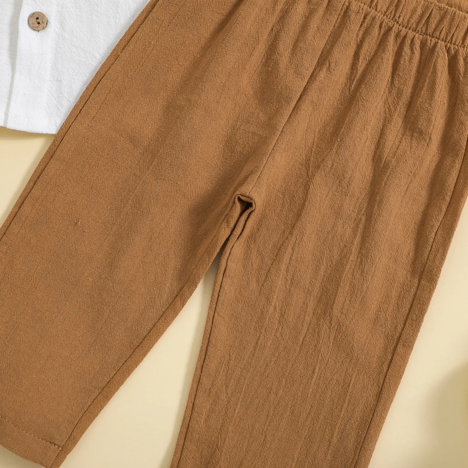 2024 Autumn Boys Clothing White Shirt Suspender Pants Three-Piece Set