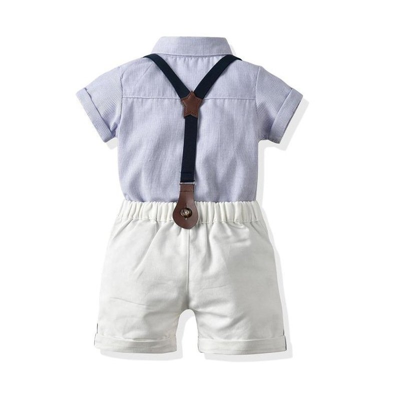 Summer Shorts Kids Boy Striped Shirt and Shorts Cotton Set 2 Piece Children Clothes Toddler Clothing Sets Baby Boy Clothes