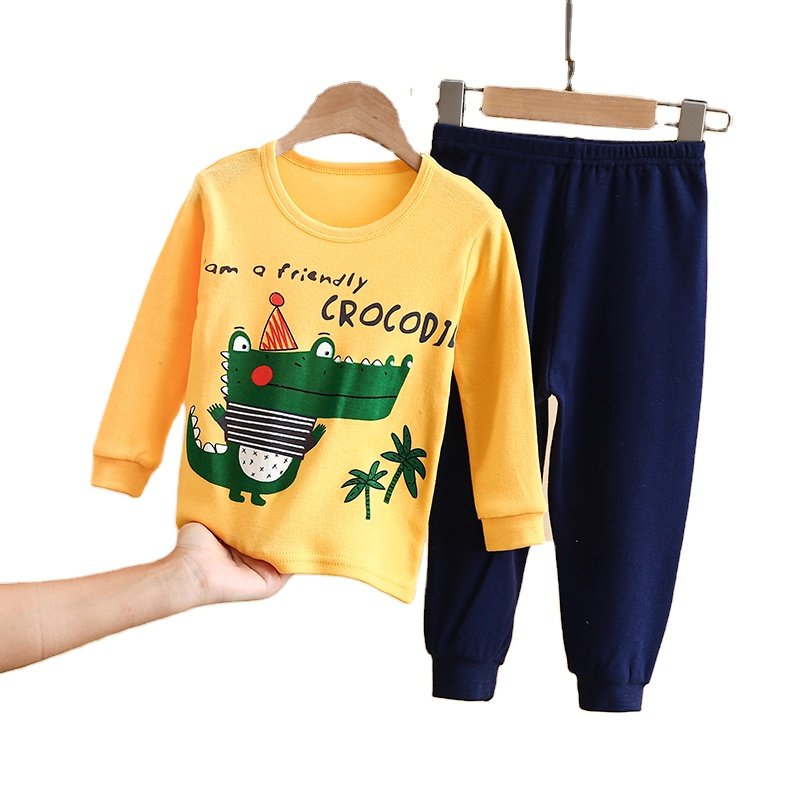 Long Sleeve Long Pant Boys and Girls Sleepwear Sets Kids Clothes Sets Kids100% cotton Clothing