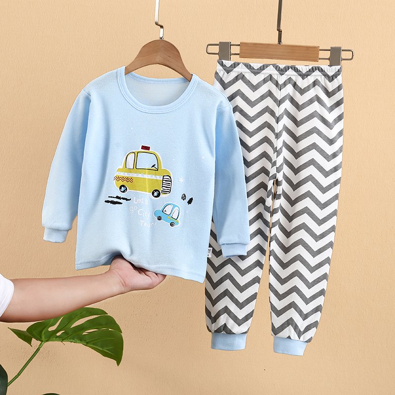 Long Sleeve Long Pant Boys and Girls Sleepwear Sets Kids Clothes Sets Kids100% cotton Clothing