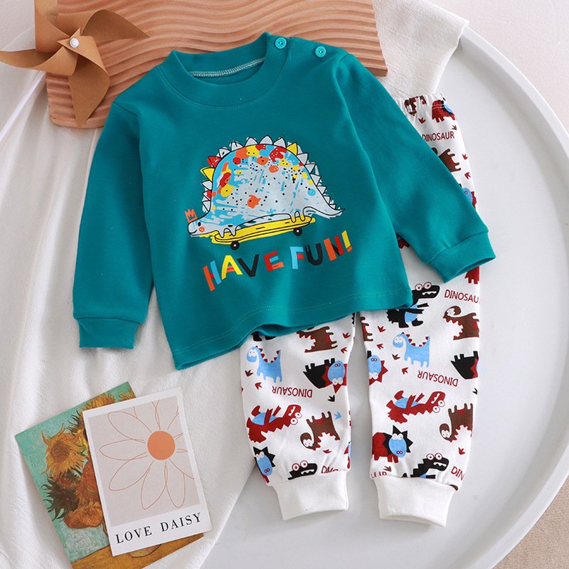 Direct sales from manufacturers of pure cotton thermal underwear sets for children aged 0-7
