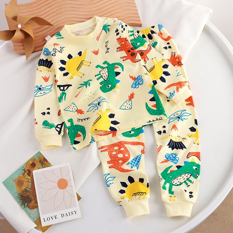 Direct sales from manufacturers of pure cotton thermal underwear sets for children aged 0-7