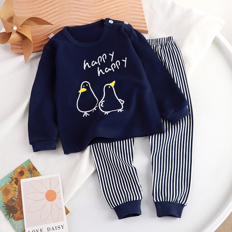 Direct sales from manufacturers of pure cotton thermal underwear sets for children aged 0-7