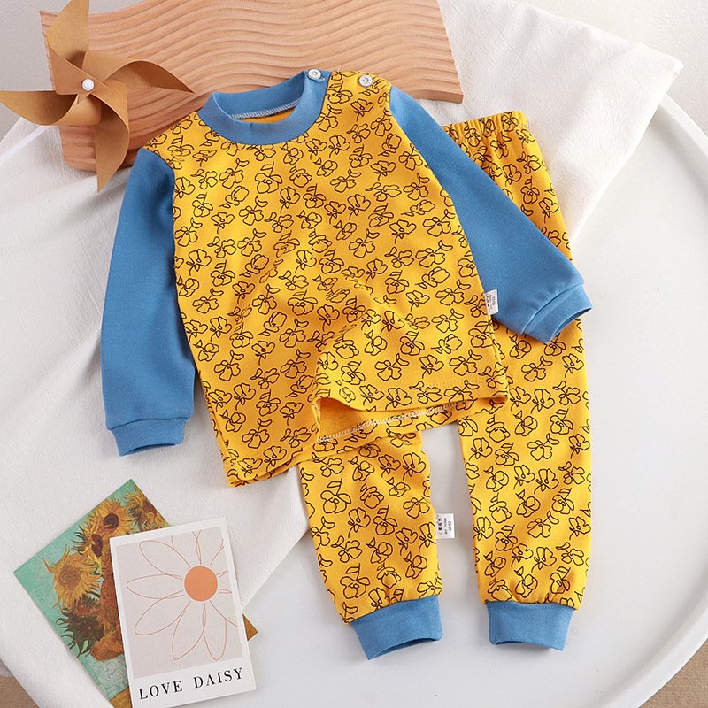 Direct sales from manufacturers of pure cotton thermal underwear sets for children aged 0-7