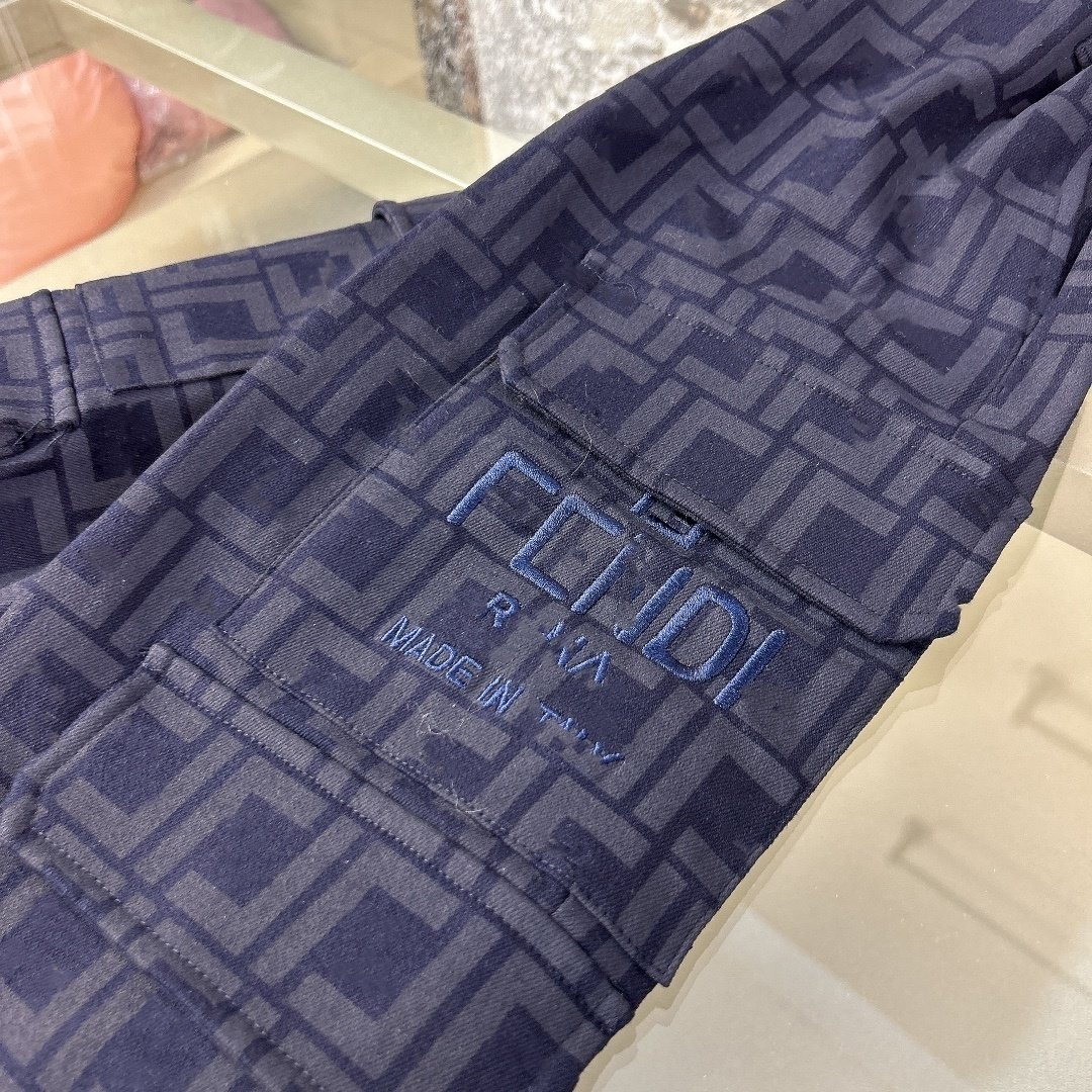 RUNTEN 2024 Fall new FD Dark printed denim suit tailored for boys F letter printed fabric high luxury brand suit