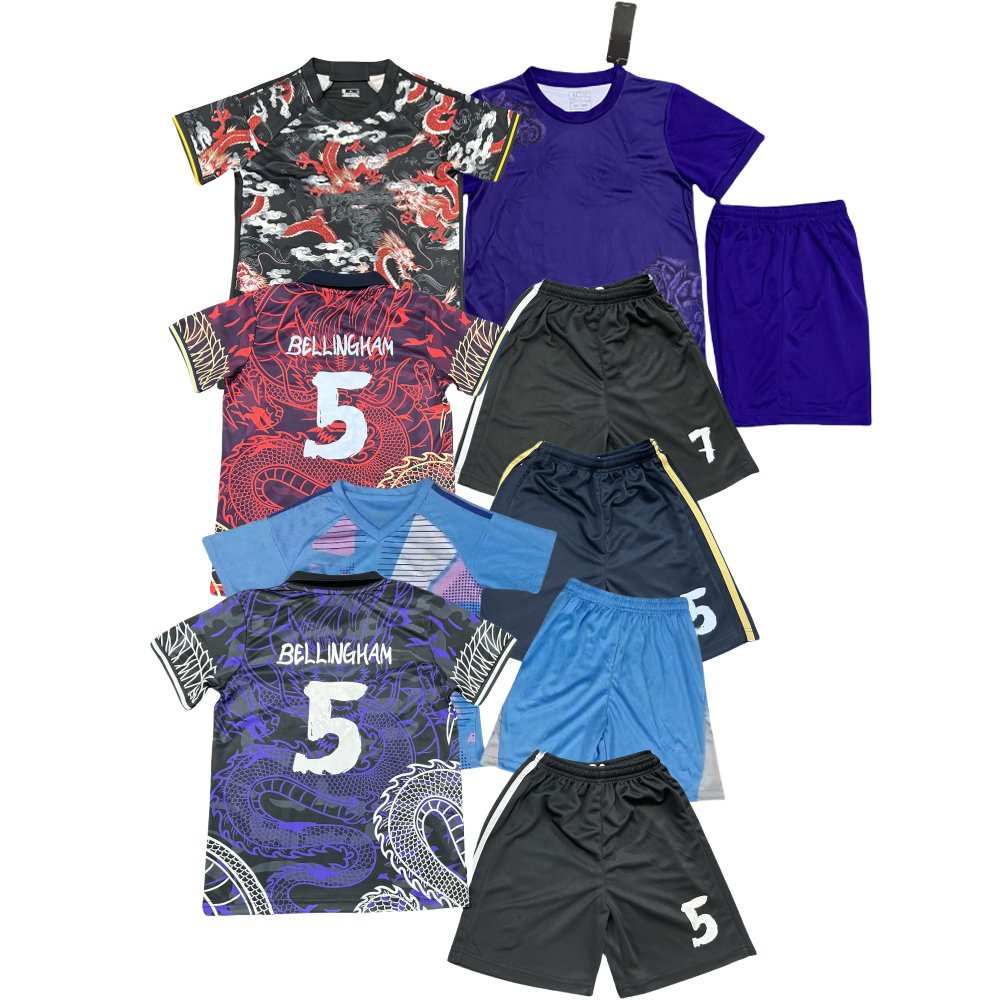2425 Customized Madrid Children Football Set Football Kits Full Set Soccer Kit High Quality Soccer Kits For Feam
