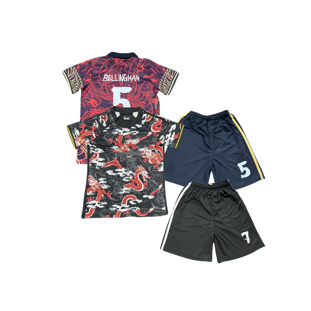2425 Customized Madrid Children Football Set Football Kits Full Set Soccer Kit High Quality Soccer Kits For Feam