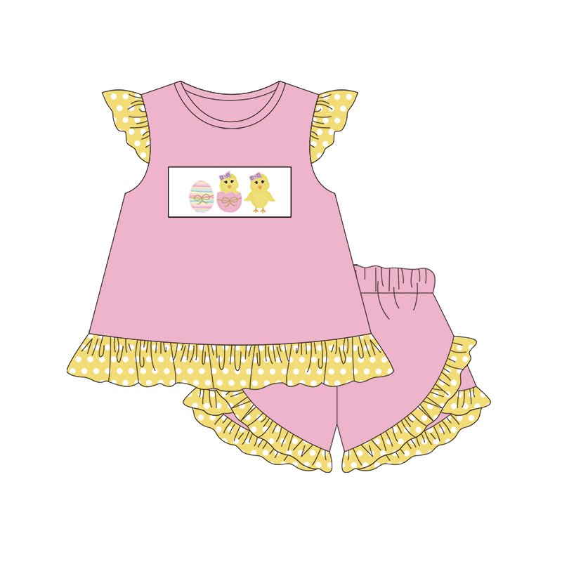 Boyis new design children boutique outfits chick applique boys clothing sets casual style