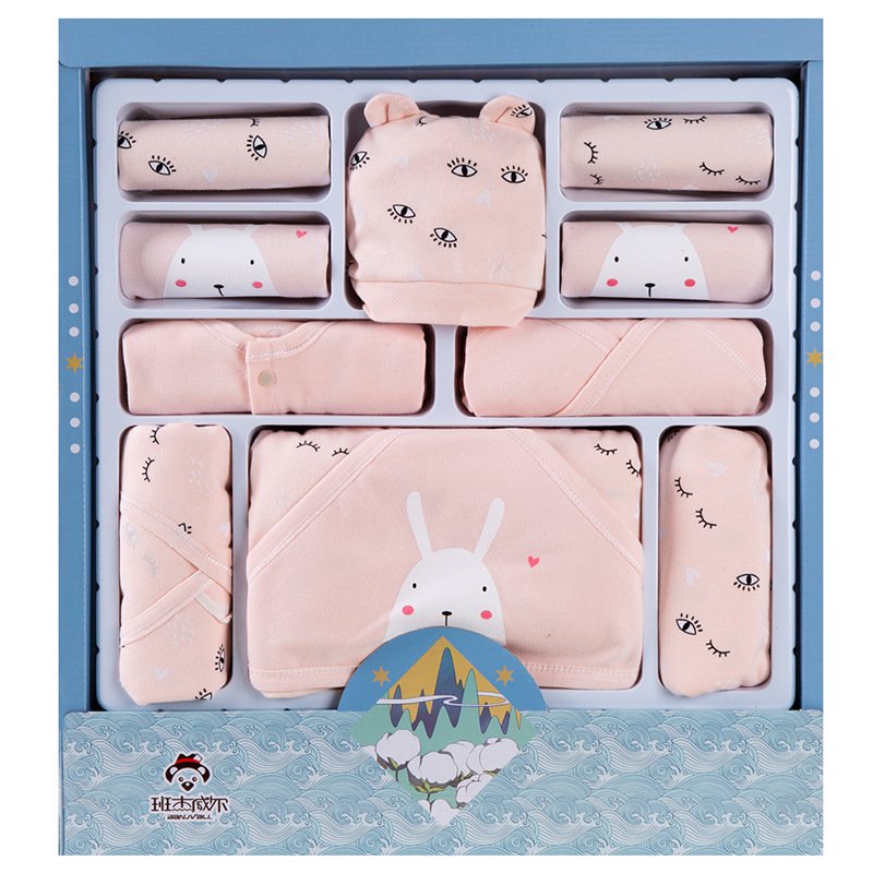 Wholesale Baby Sleepwear Gift Set Newborn Babies Cotton Printed Baby Clothing Sets For Four Season