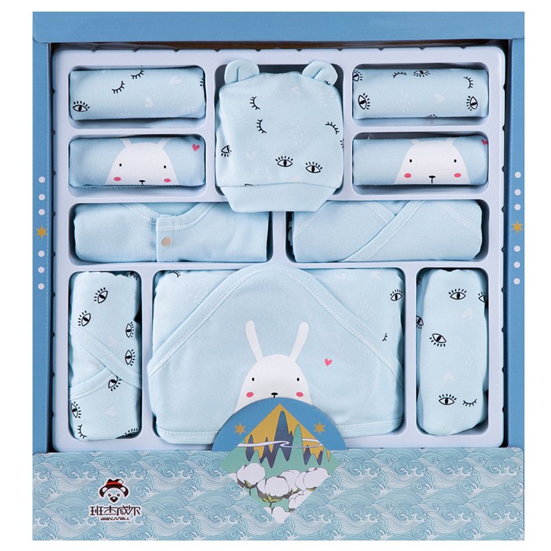 Wholesale Baby Sleepwear Gift Set Newborn Babies Cotton Printed Baby Clothing Sets For Four Season