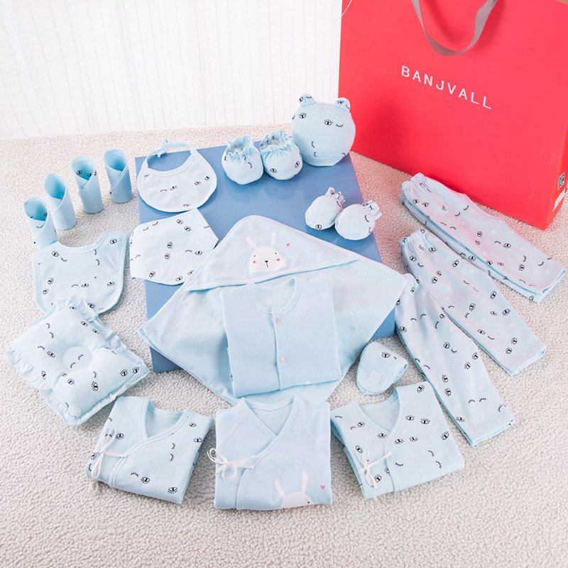 Wholesale Baby Sleepwear Gift Set Newborn Babies Cotton Printed Baby Clothing Sets For Four Season