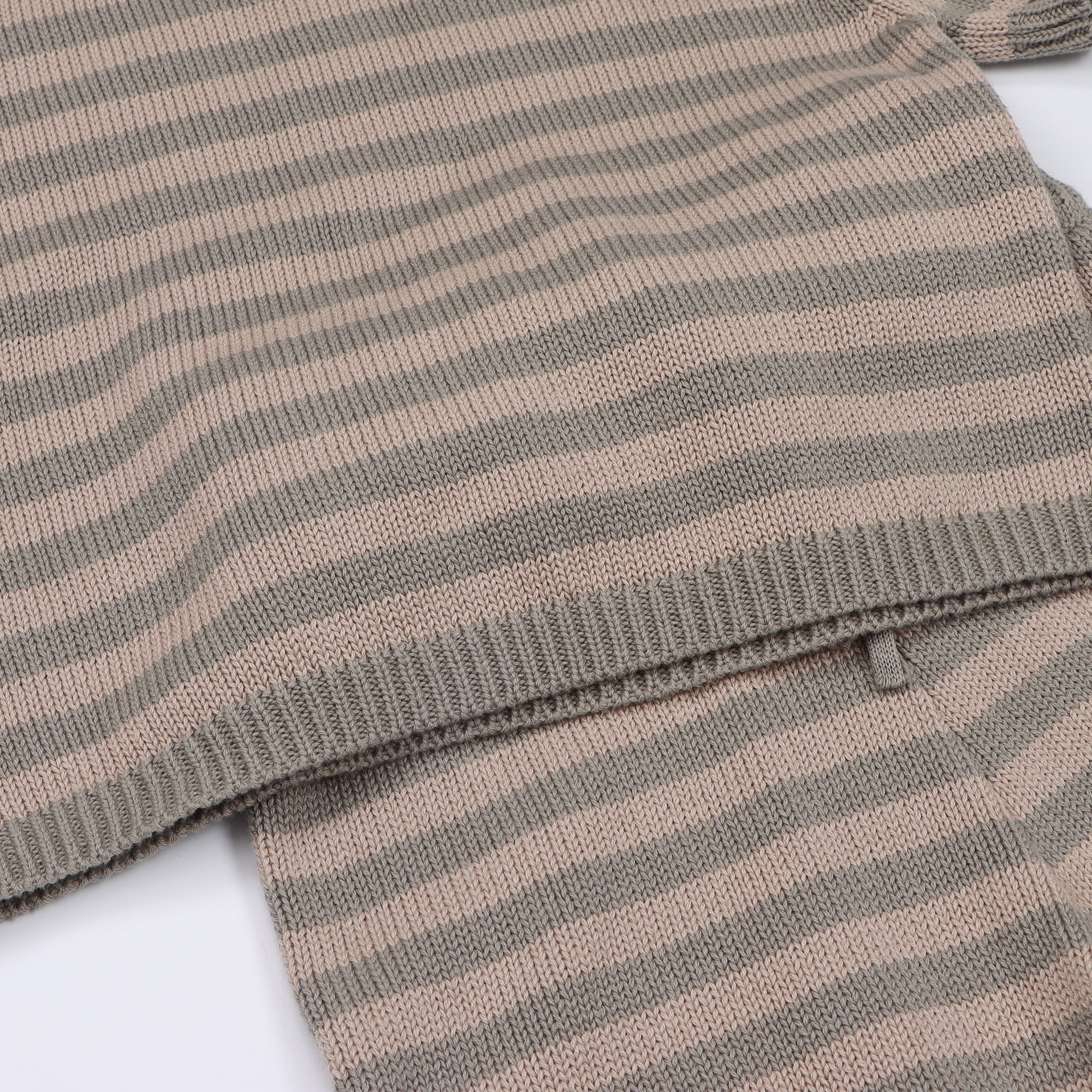 Custom Chunky Striped Knit Baby Sweaters Toddler Boys Clothing Set 100% Cotton Baby Knitted Sweater Baby Clothing