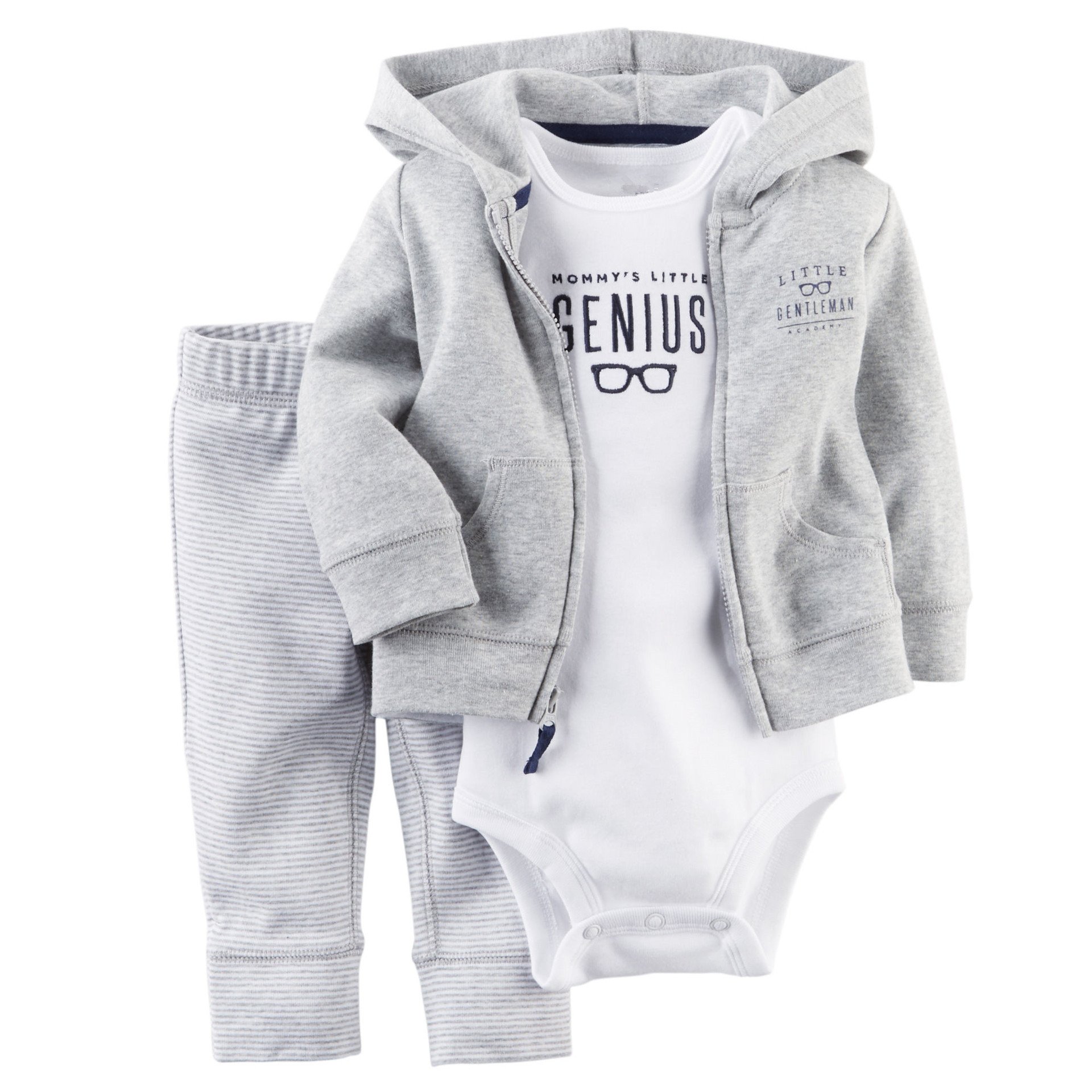 Wholesale Fashion Children Boys Girls Cotton Hooded Long Sleeve Jacket/Romper/Pants 3pcs Set Kids Clothing Sets Baby Clothes