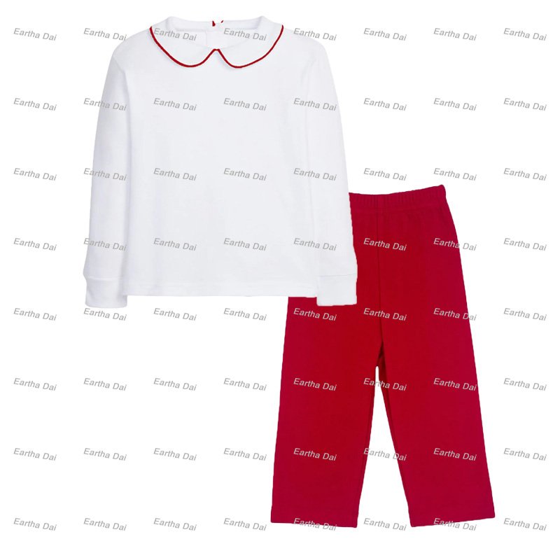 baby clothing set spring peter pan collar tshirts and bubble pants sets Boy outfit cotton custom kids clothes wholesale
