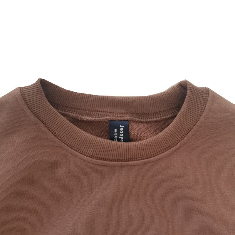 Private Label Solid Kids Long Sleeve 100% Cotton Baby Sweatshirt T-Shirt For Baby Custom Boys Girls Tracksuit Kids Clothes