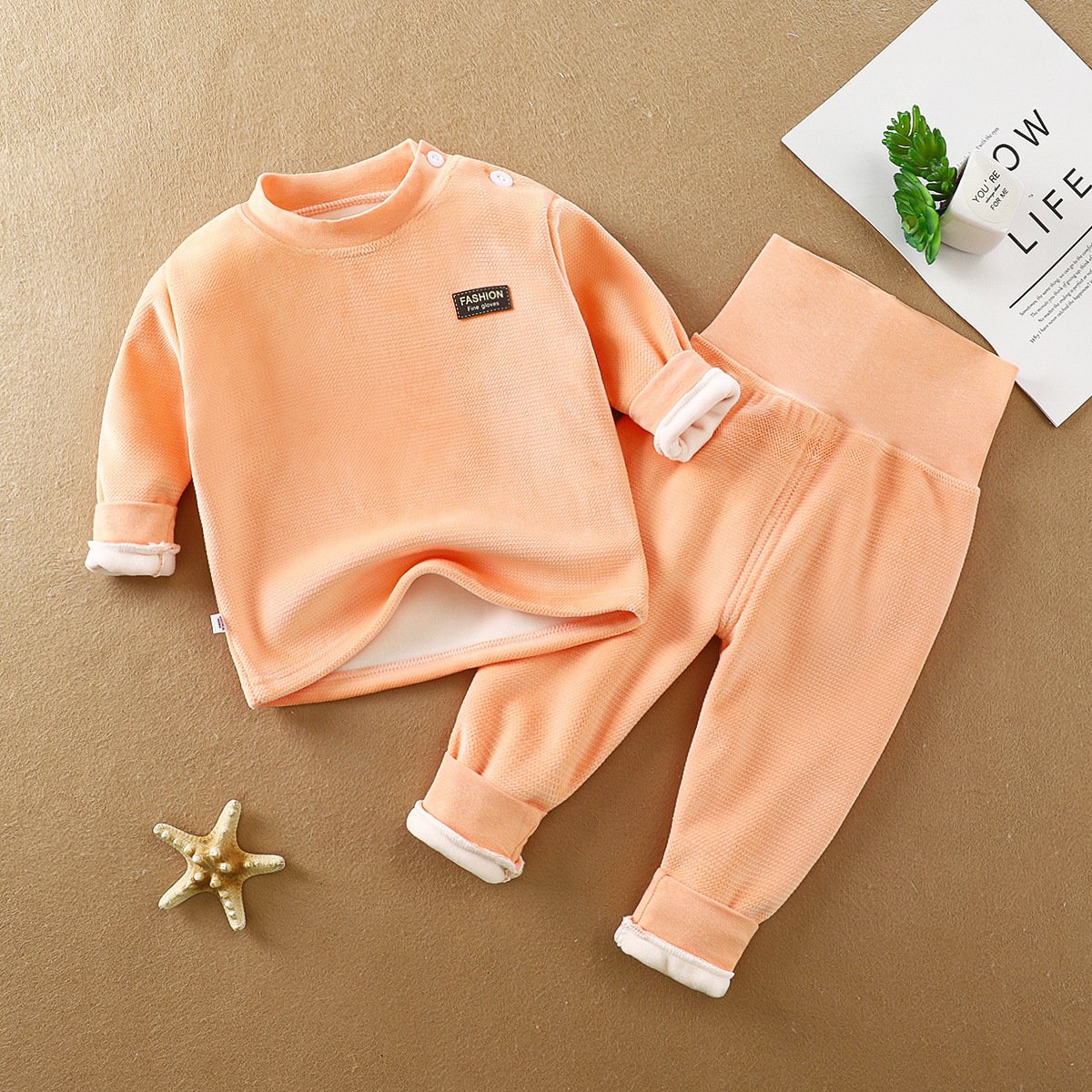 Solid color baby clothing sets wholesale children clothing set baby boy clothes baby clothing sets winter Soft and secure
