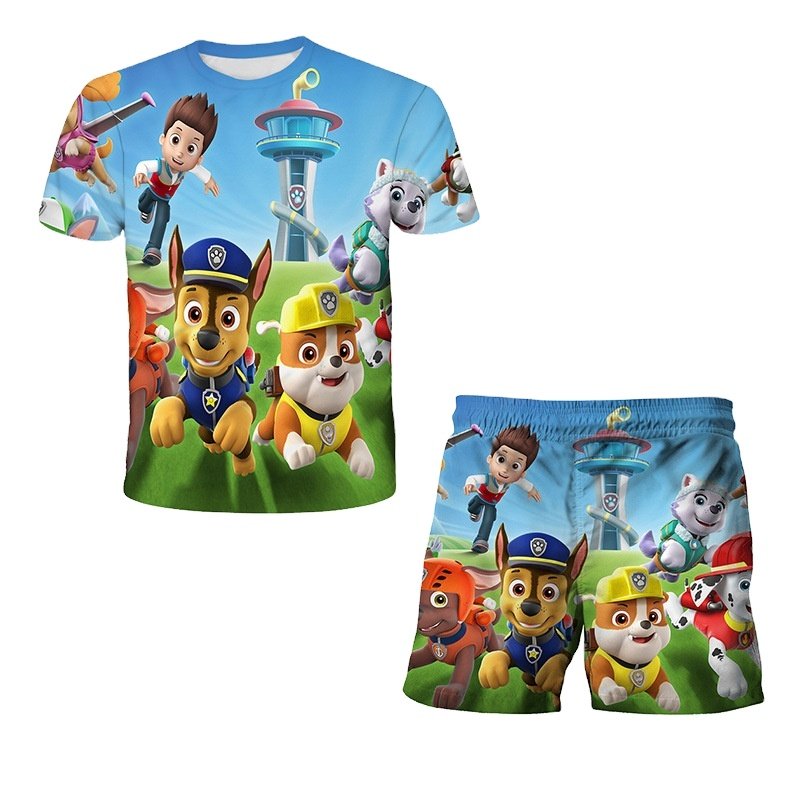 New children's suit Dog Patrol 3D digital print leisure suit