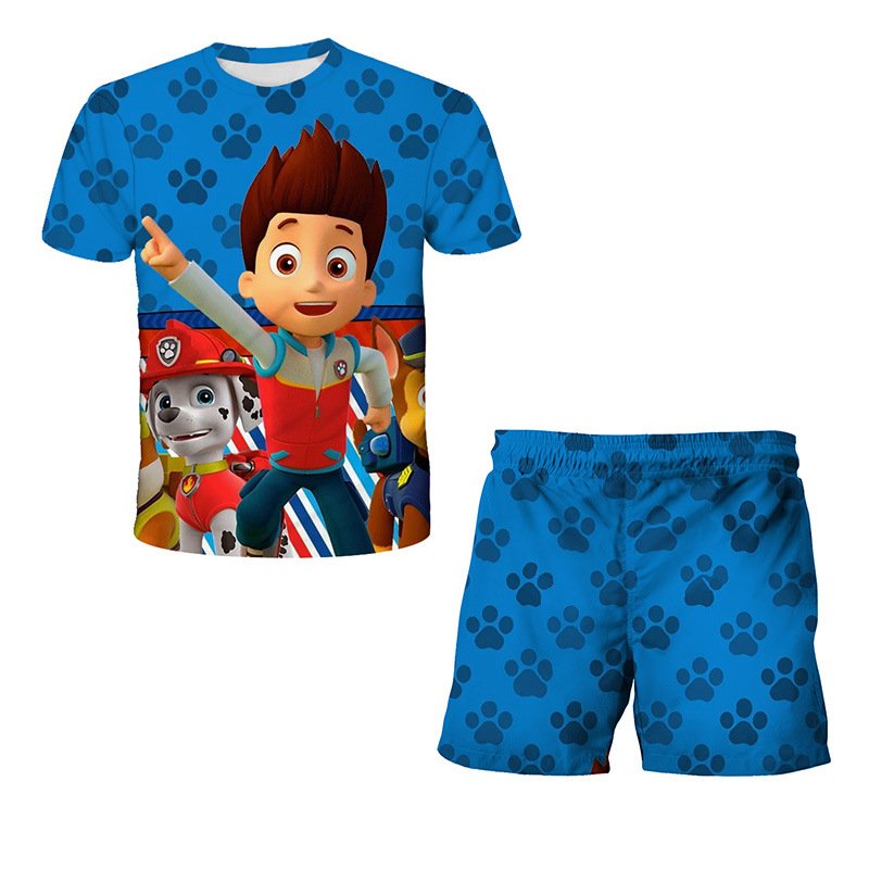 New children's suit Dog Patrol 3D digital print leisure suit