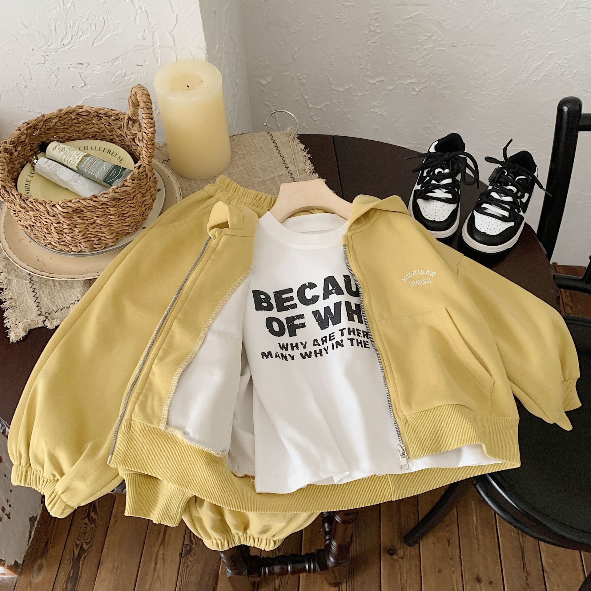 Custom Kids Baby Boy Suit Two Piece Hoodies Tracksuit Outfits Jogger baby boy clothing sets With Zipper