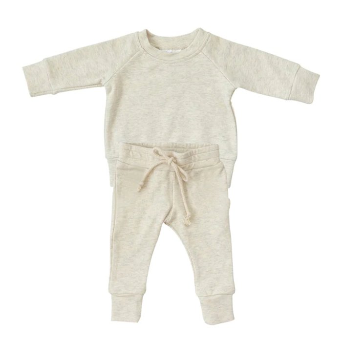 iBaifei Custom Cotton Baby Tracksuits SweatPants Baby Clothes Set French Terry Toddler Kids Sweatsuit Set 500gsm Heavy Hoodie