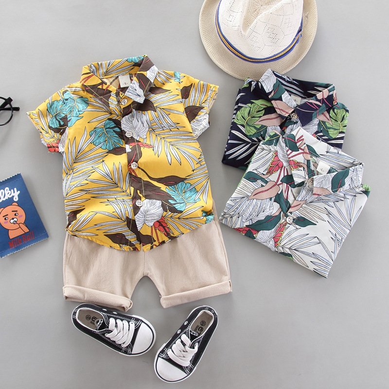 Kids Wear Wholesale Children Clothes Beach Style Baby Tracksuit Shorts Set Kid Sweat Suit Toddler Boys Clothing Sets
