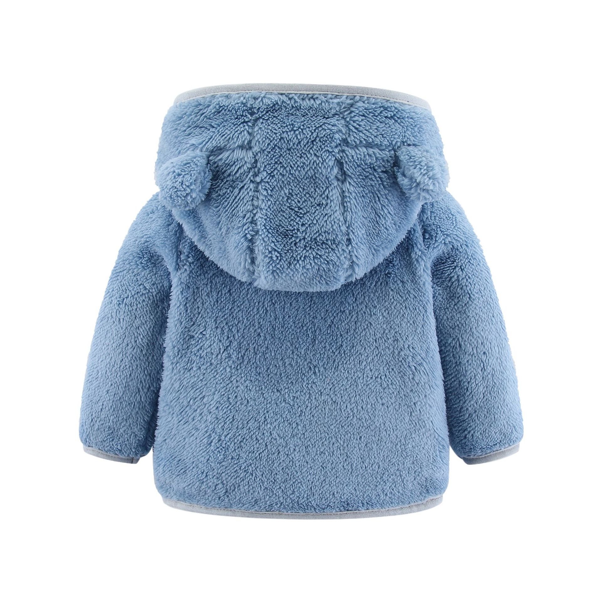 Custom Soft Kids Coat For Spring Sport Winter Fleece Baby Jackets Infant and Toddler Zipper Fleece Jacket Baby Warm Hooded Coat