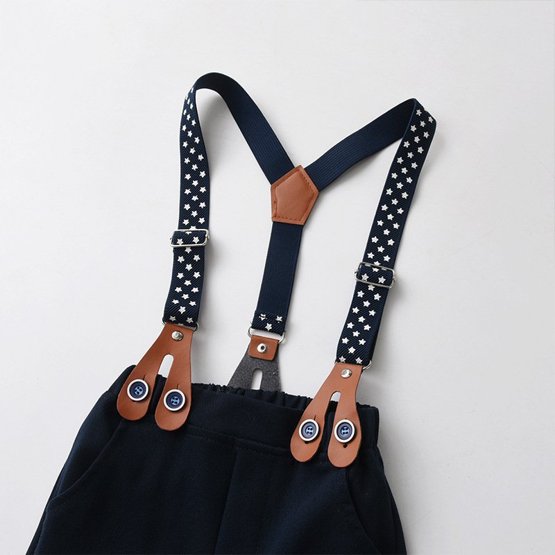 Formal Boy's Clothing Sets British Overalls Two-Piece Children'S Suit Baby Clothes Striped Spring Boys Autumn
