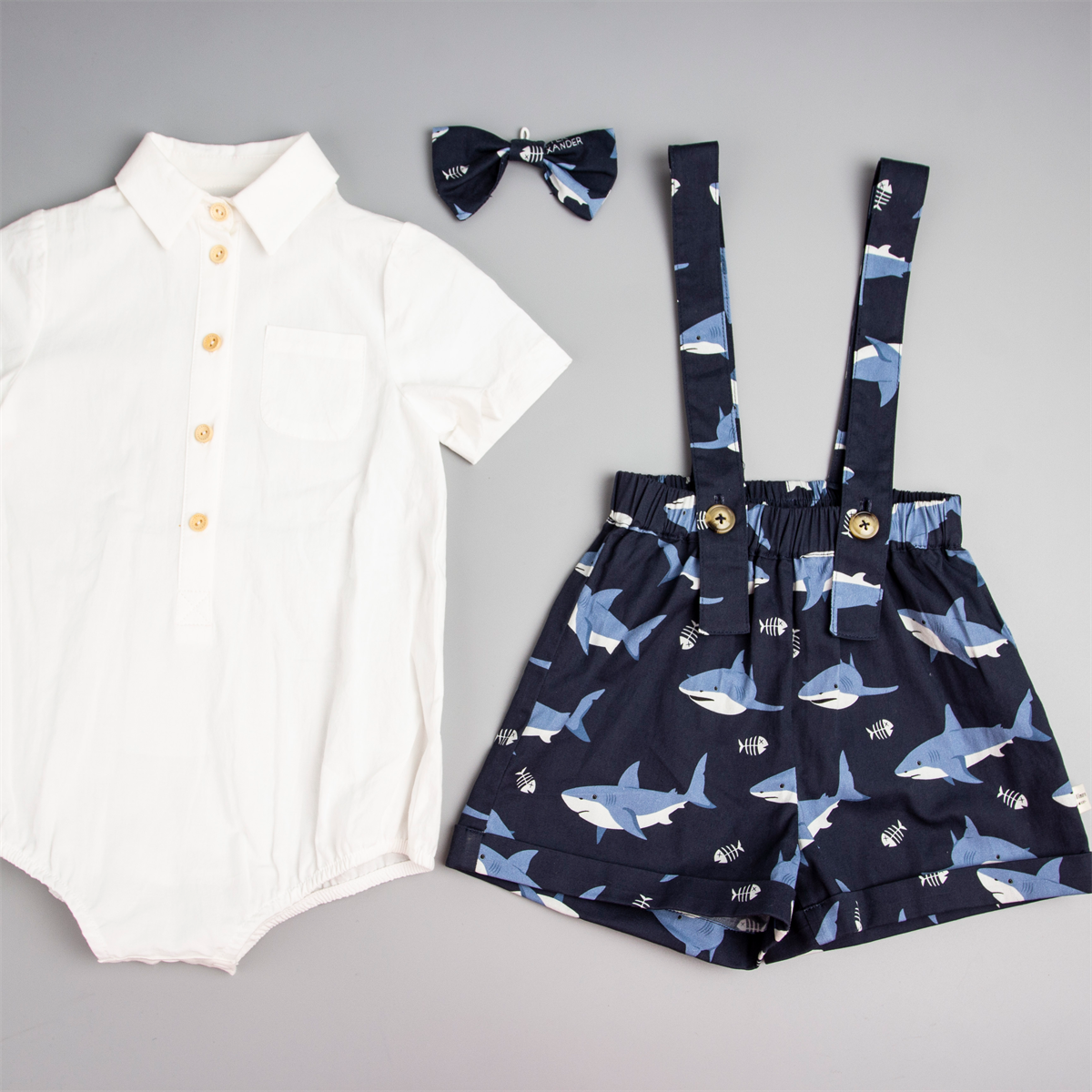 Hot Sale 100% Organic Cotton Baby Romper boy Party Dress Short Sleeve clothing Suit Cotton boys Kids set