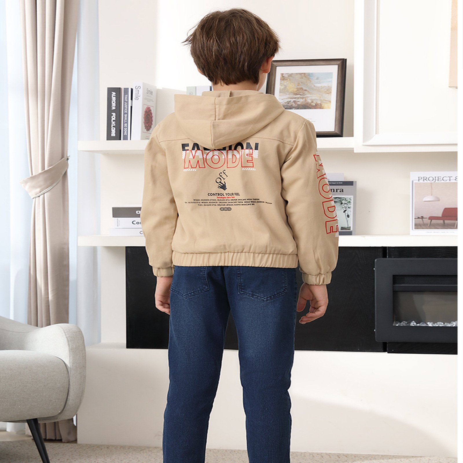 Kid Clothing Boy Autumn/Winter New 2024 Children's Sports and Leisure Sets Loose Hoodie Long Sleeve Sweater Three Piece Set