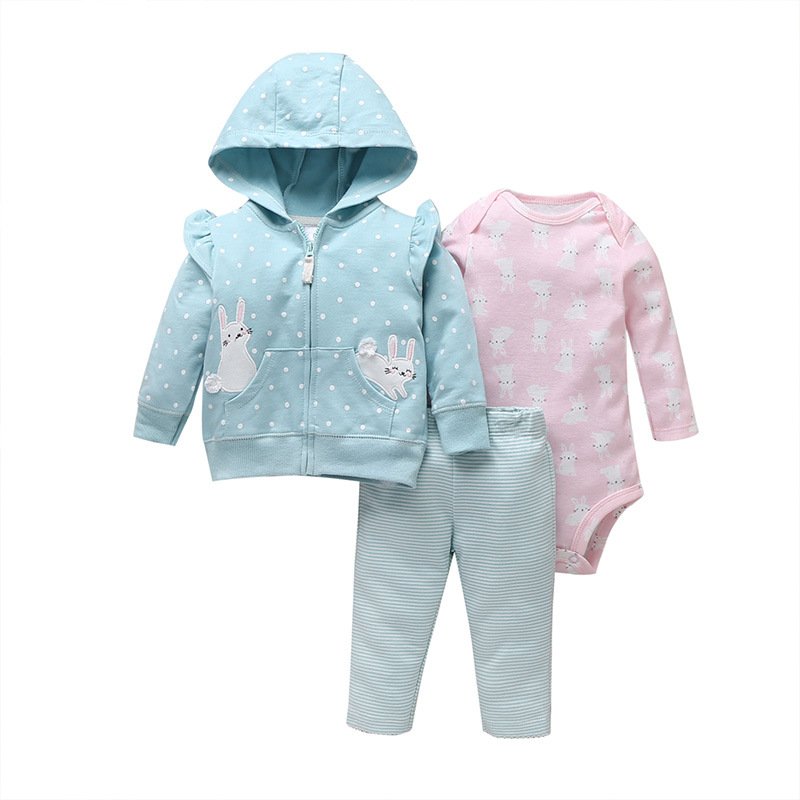 Spring and Fall Baby Clothing Cartoon long pants+Romper+Hoodies boys sets High quality 100% cotton baby boys 3 pcs sets