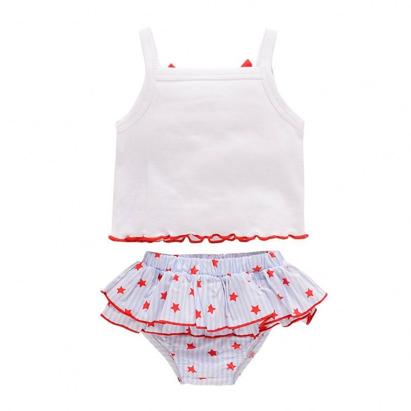 New Arrivals Kids Boys Summer Short Sleeve Clothing Set 4Th Of July American Design Baby Unisex Outfits