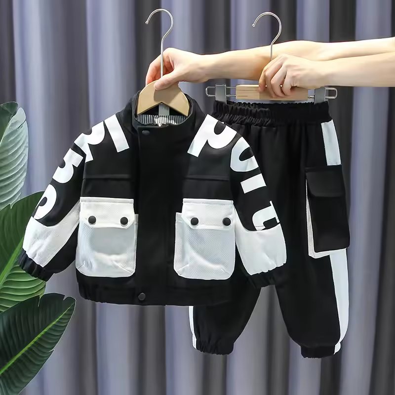 Boys Clothing Sets Fall Winter 2024 New Style Fashion 2Pcs Kids Tracksuits Clothing Wholesale