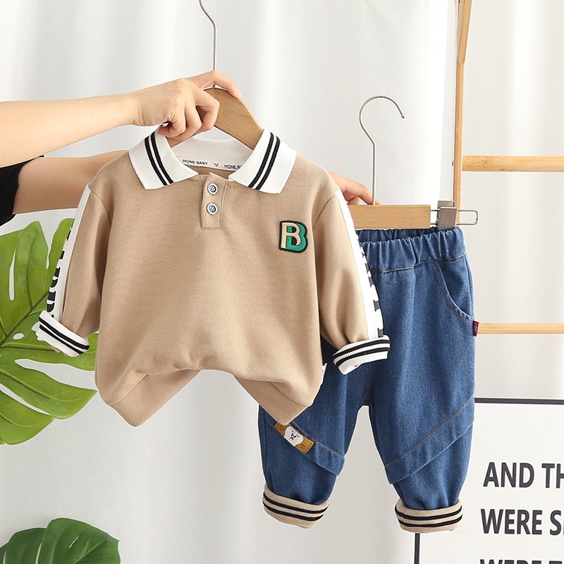 2024 Fashion Kids Wear Spring Autumn 2pcs Hoodies and Jeans Casual Baby Boys Clothing Set